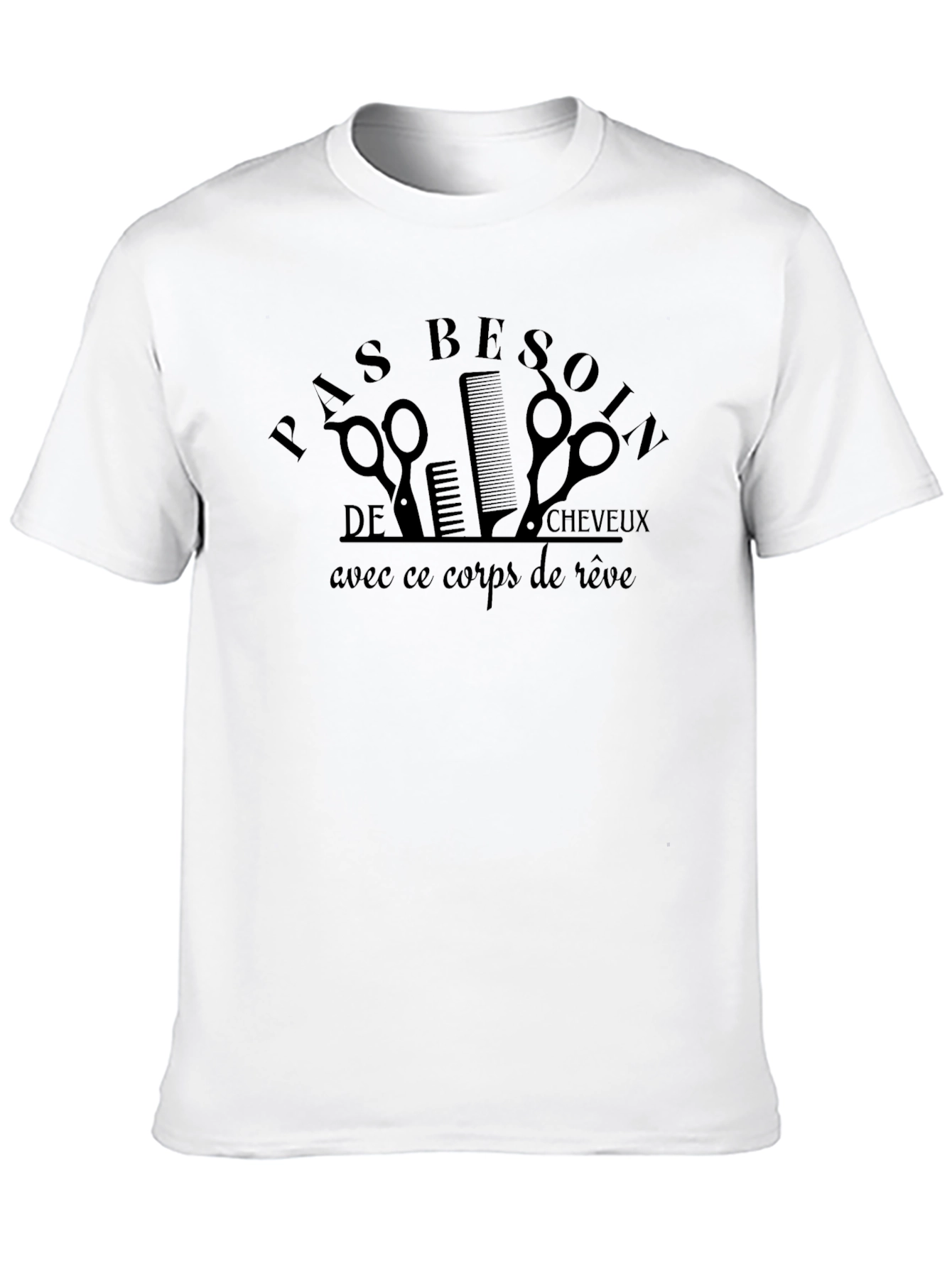 Funny French Hairdresser Bald Joke T-Shirt