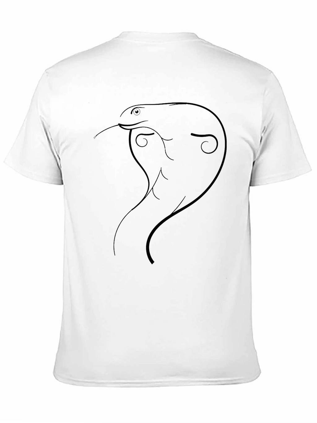 Minimalist Cobra Graphic T-Shirt - Black