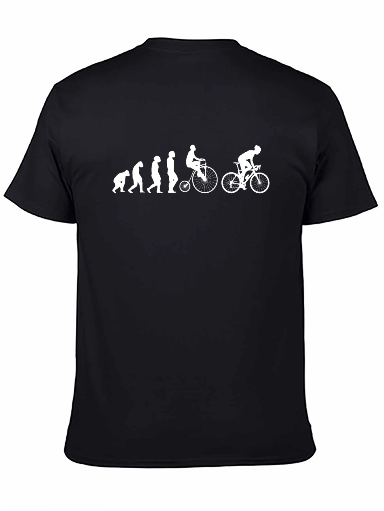 Evolution of Cycling T-Shirt - Black Cotton Tee