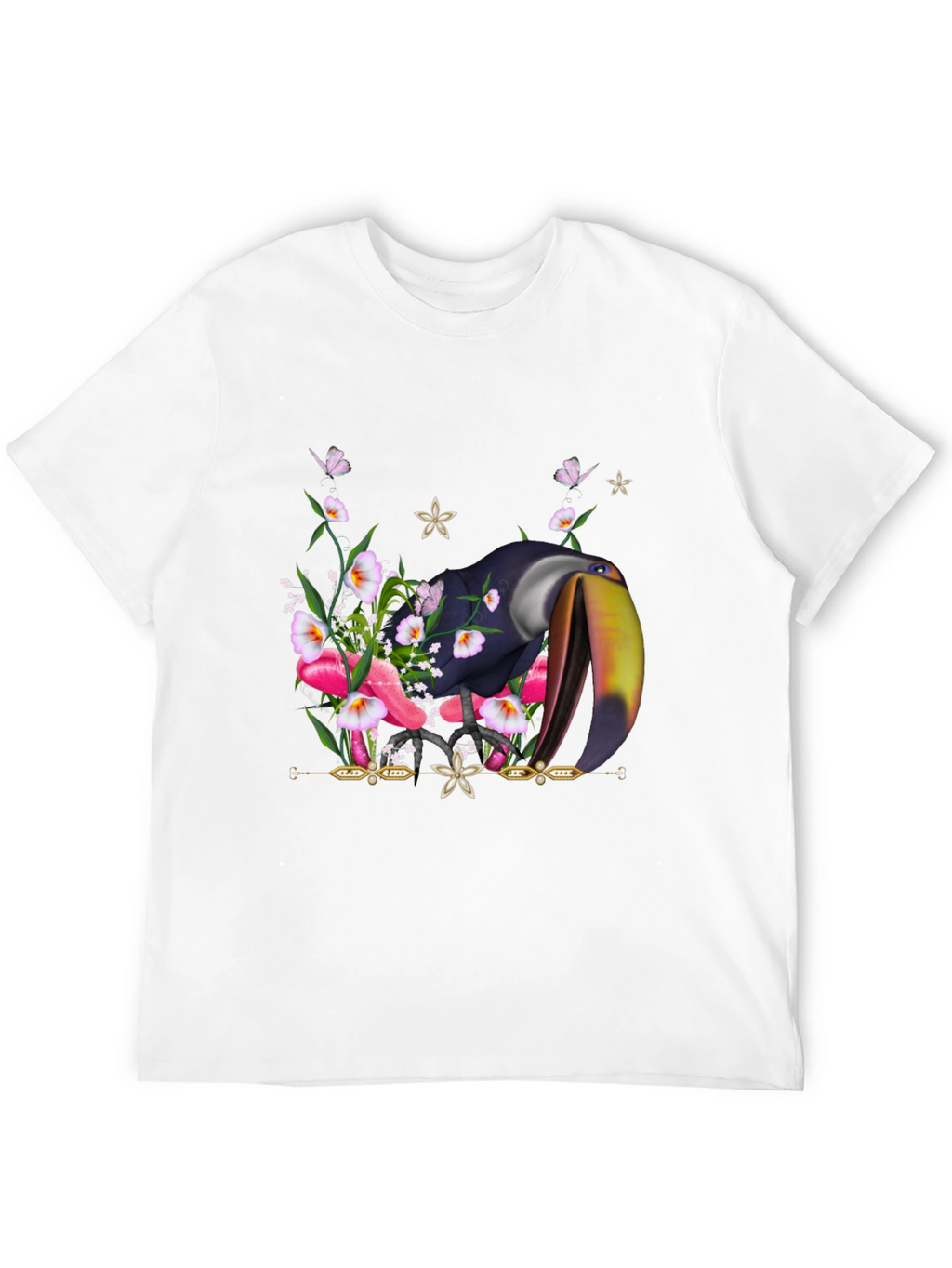 Toucan Floral T-Shirt - Tropical Bird Tee