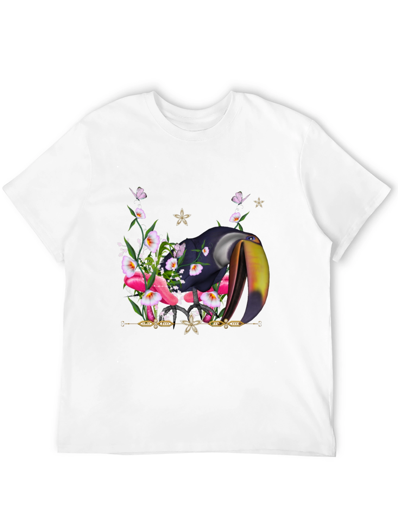 Toucan Floral T-Shirt - Tropical Bird Tee