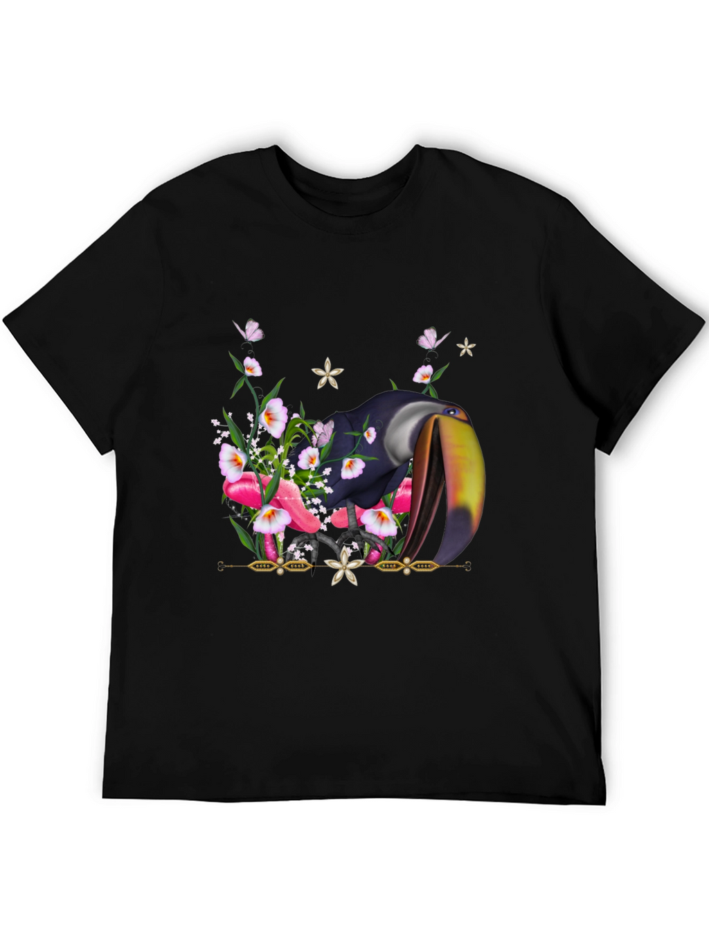 Toucan Floral T-Shirt - Tropical Bird Tee