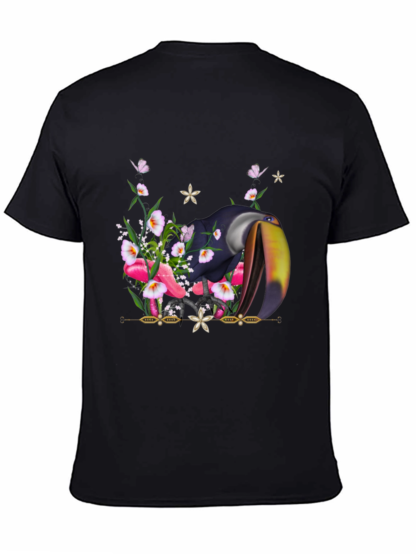 Toucan Floral T-Shirt - Tropical Bird Tee