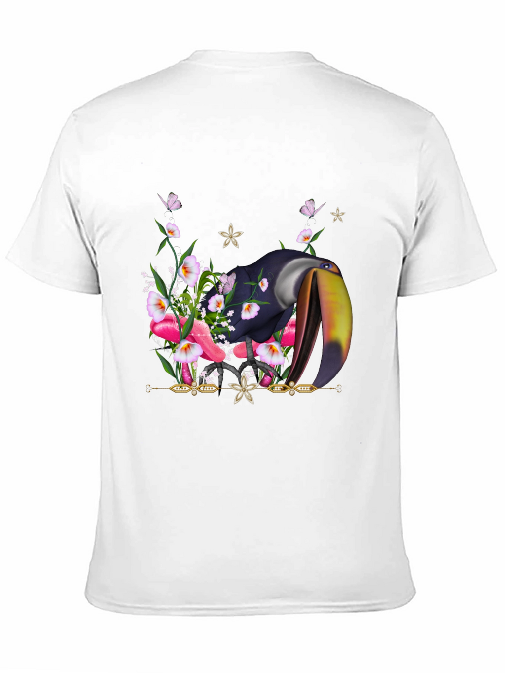 Toucan Floral T-Shirt - Tropical Bird Tee