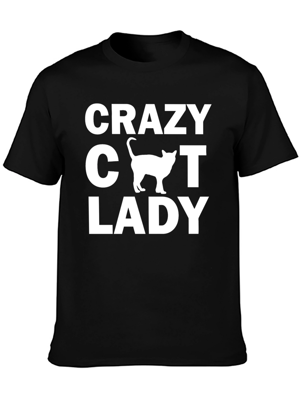 Crazy Cat Lady Black T-Shirt