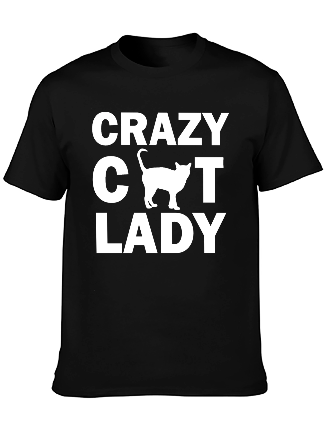 Crazy Cat Lady Black T-Shirt