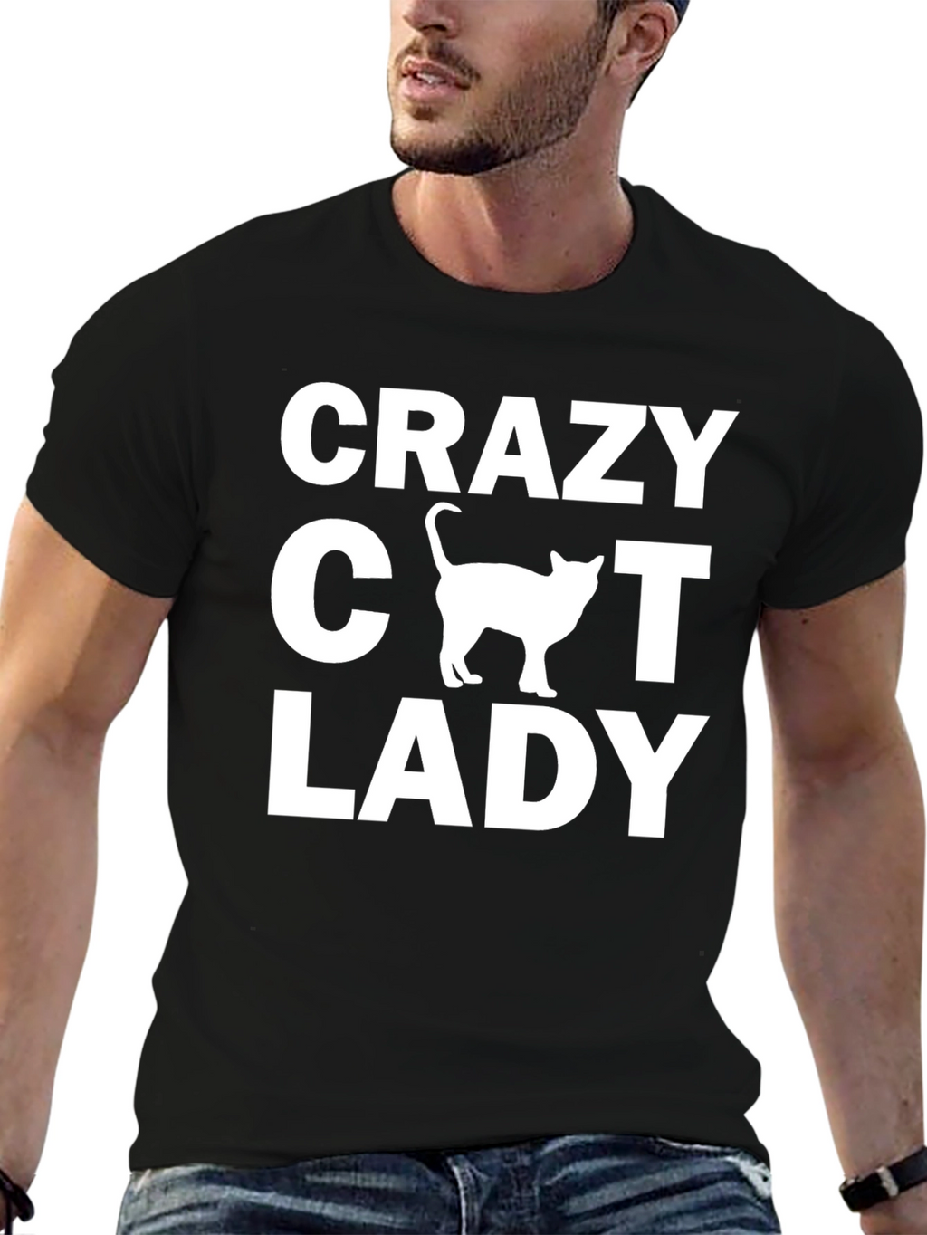Crazy Cat Lady Black T-Shirt
