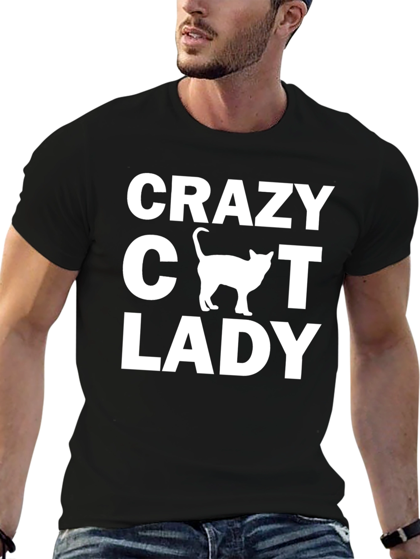 Crazy Cat Lady Black T-Shirt