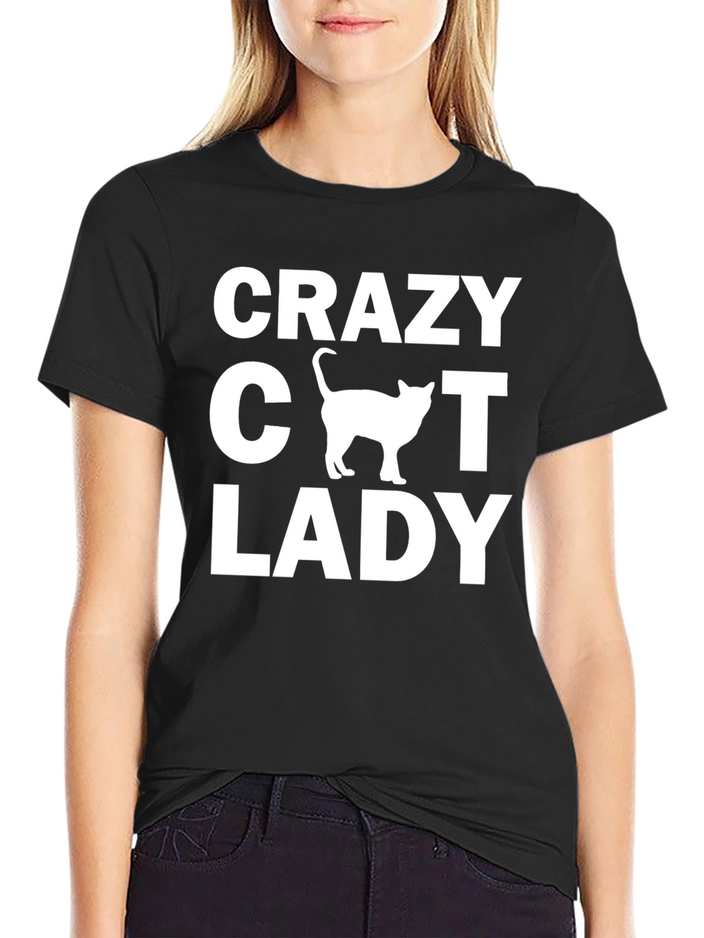 Crazy Cat Lady Black T-Shirt
