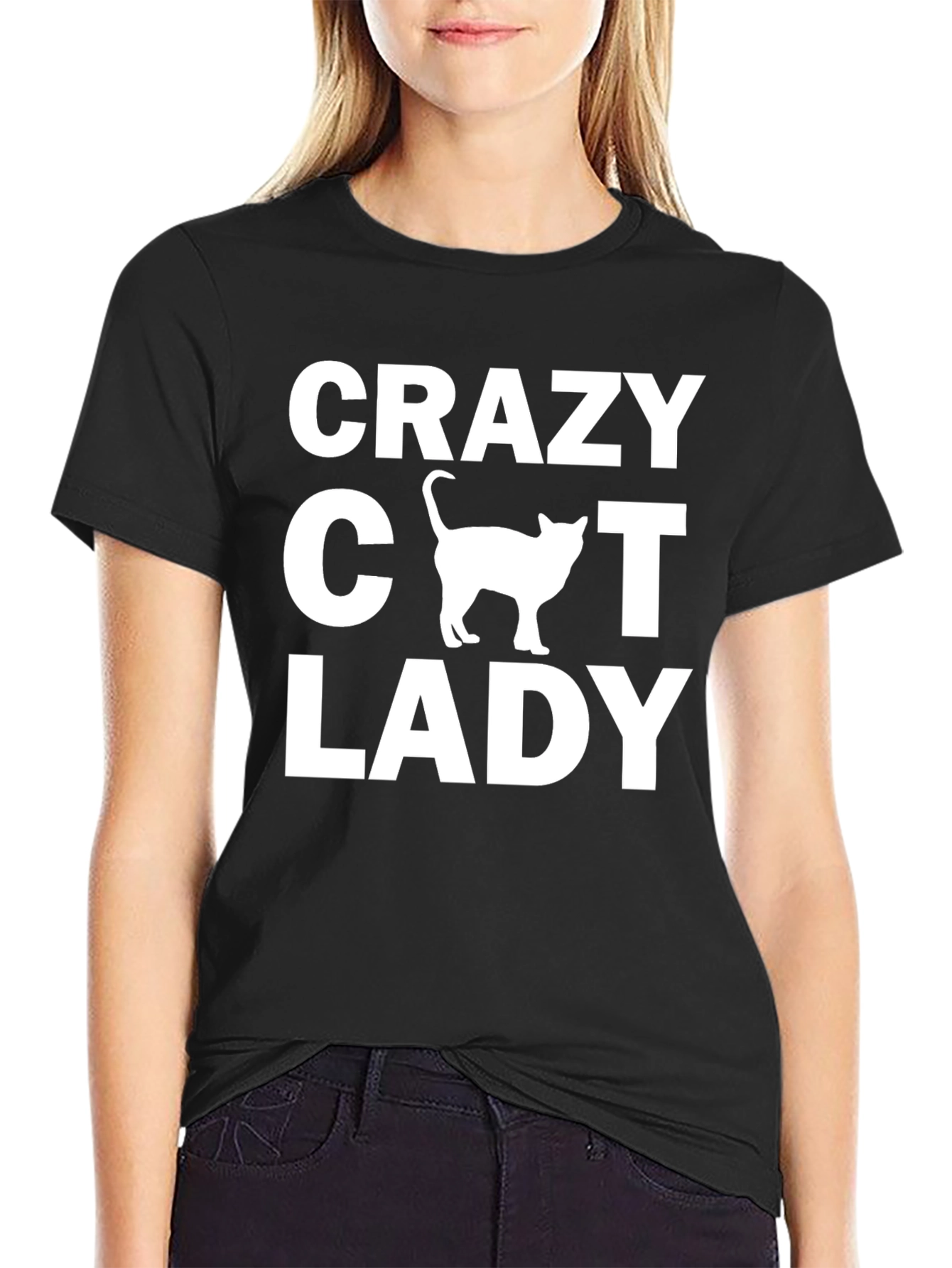 Crazy Cat Lady Black T-Shirt