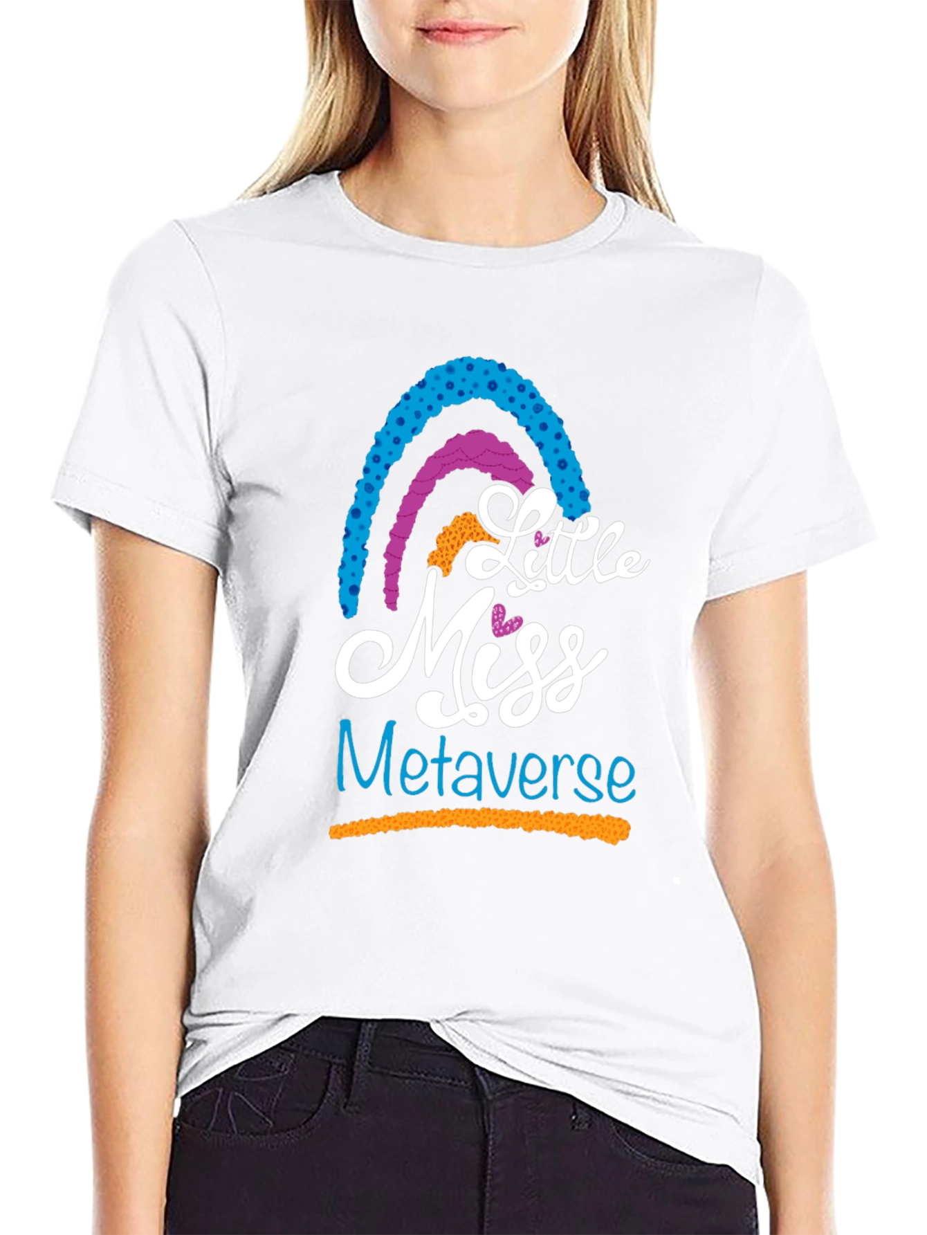 Little Miss Metaverse Graphic T-Shirt - Black