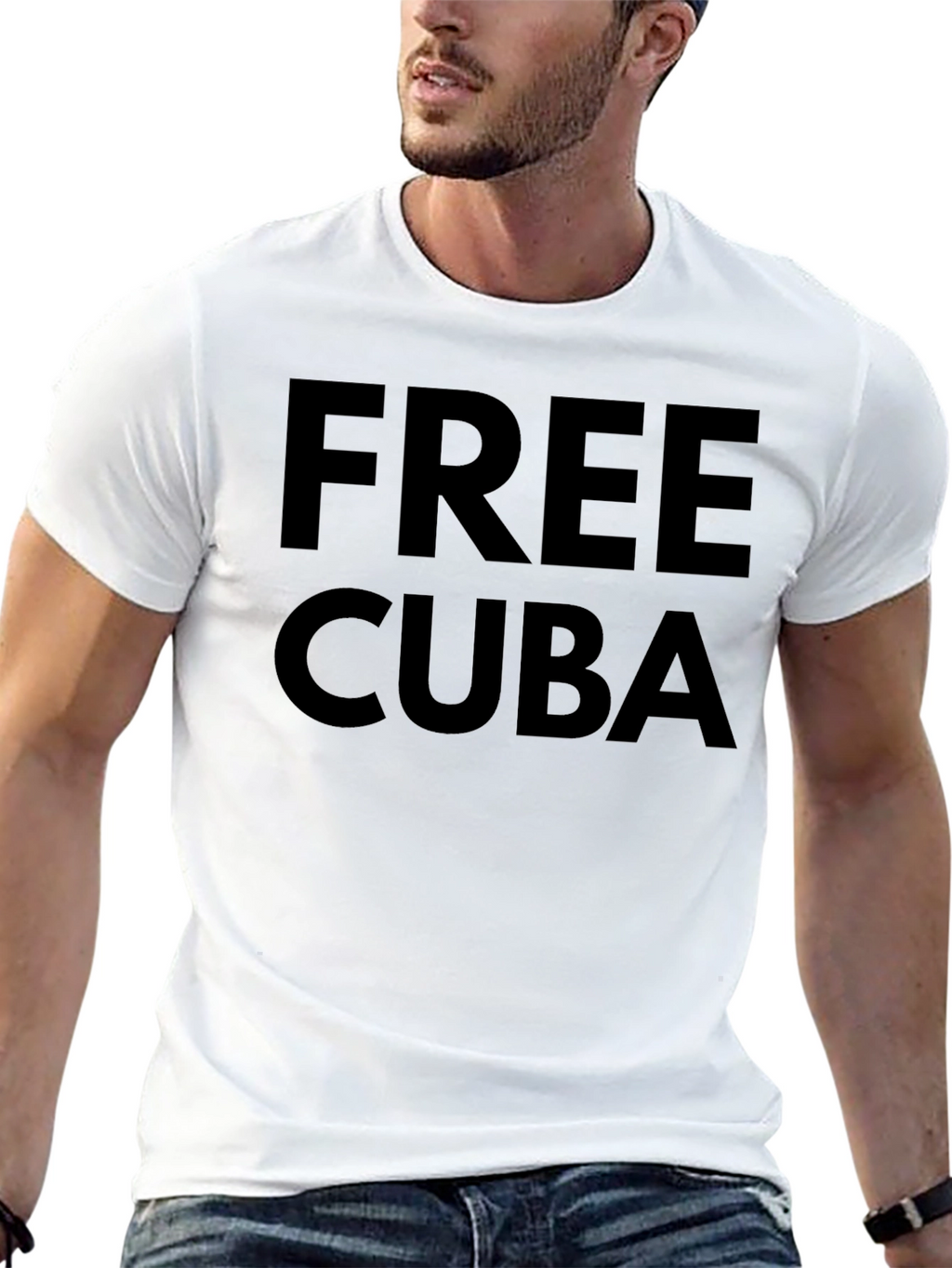 Free Cuba Graphic T-Shirt - Black