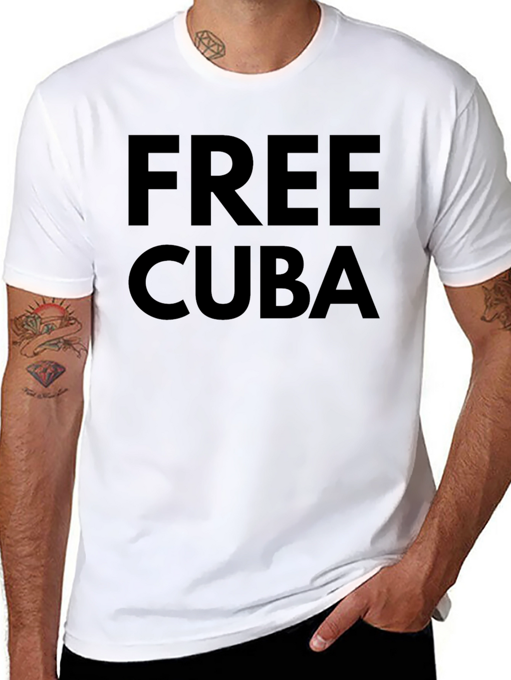 Free Cuba Graphic T-Shirt - Black