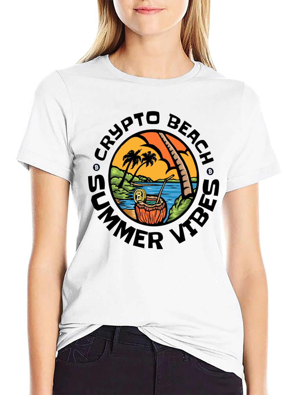 Crypto Beach Summer Vibes T-Shirt