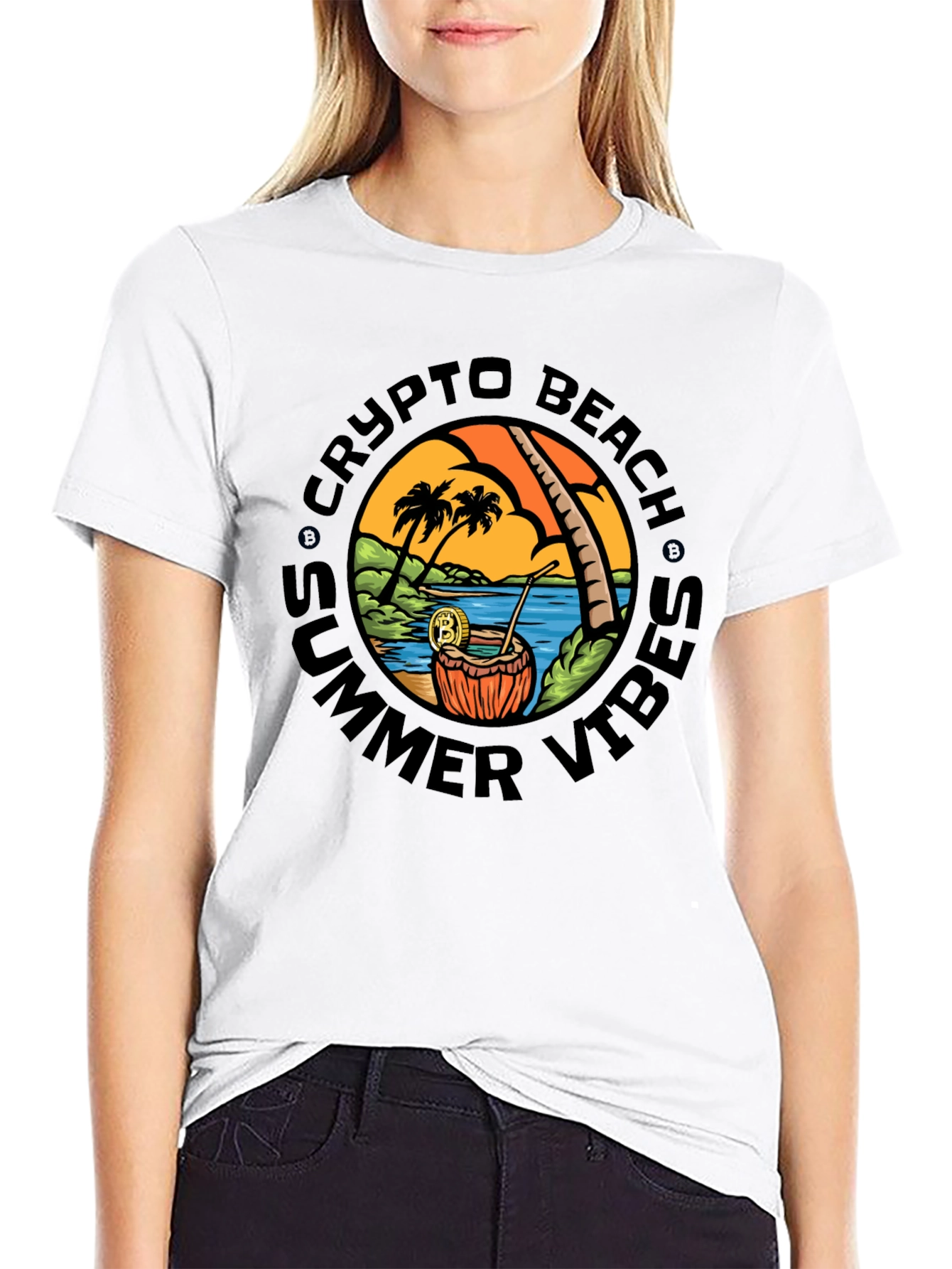 Crypto Beach Summer Vibes T-Shirt