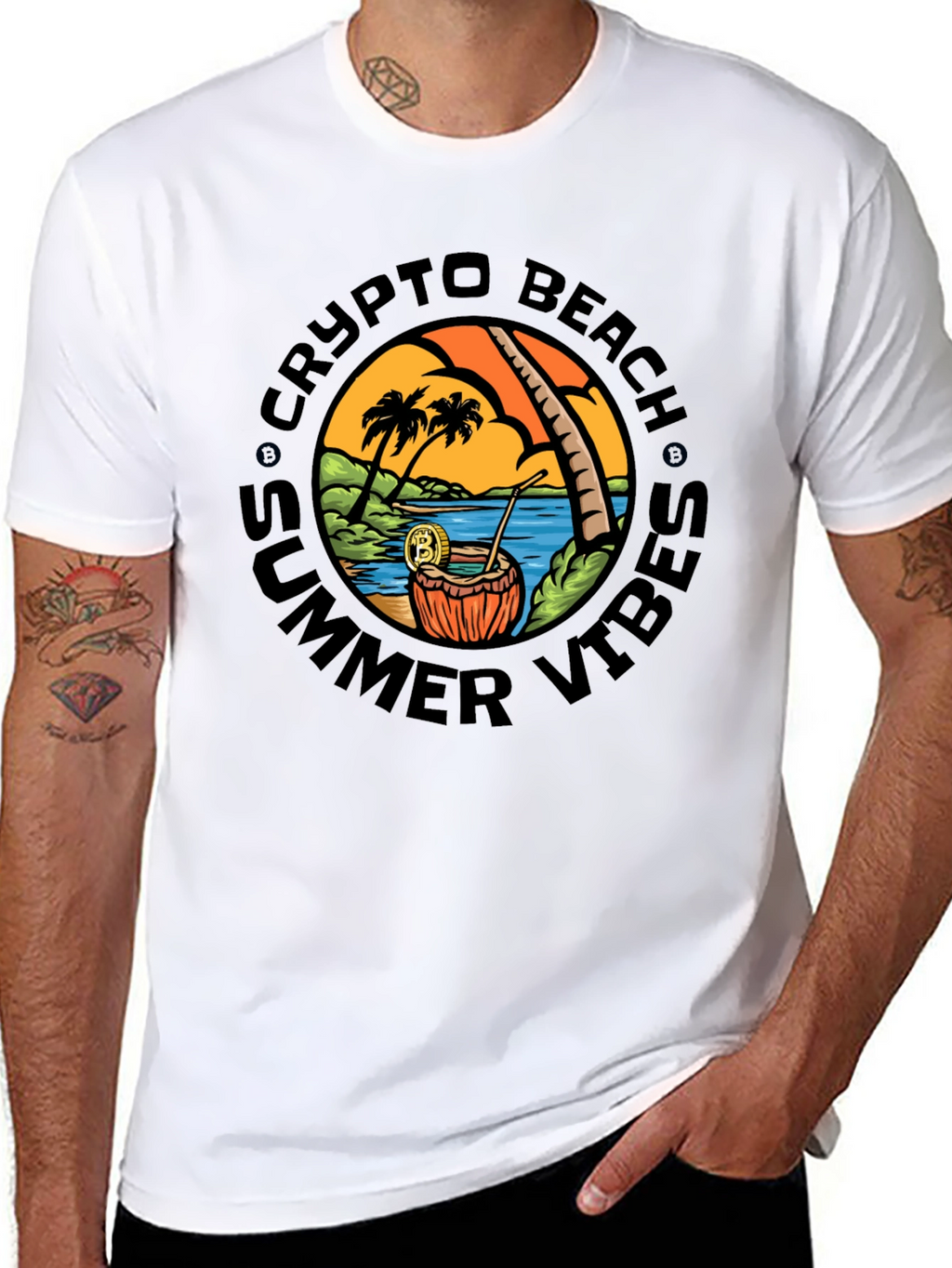 Crypto Beach Summer Vibes T-Shirt