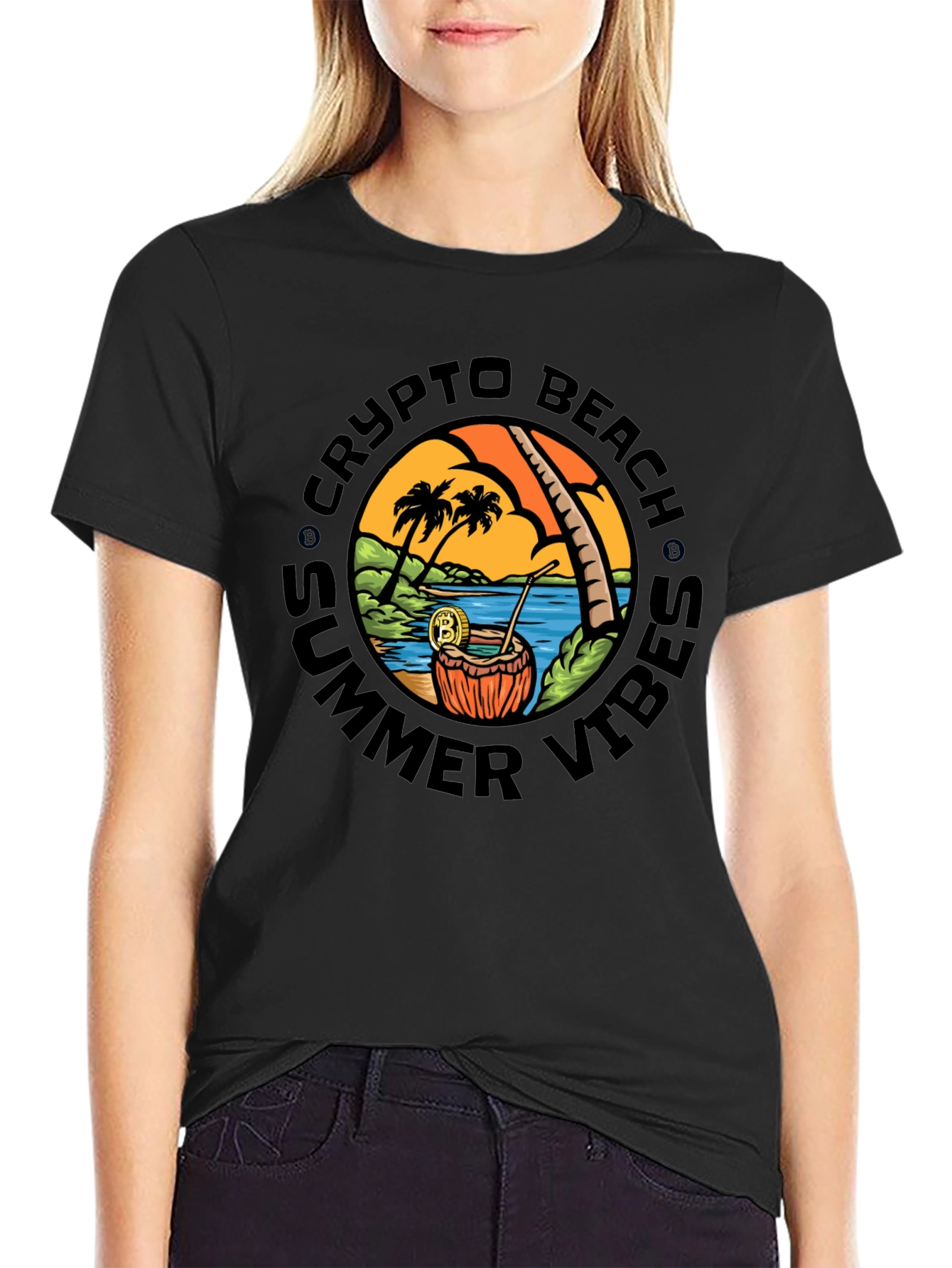 Crypto Beach Summer Vibes T-Shirt