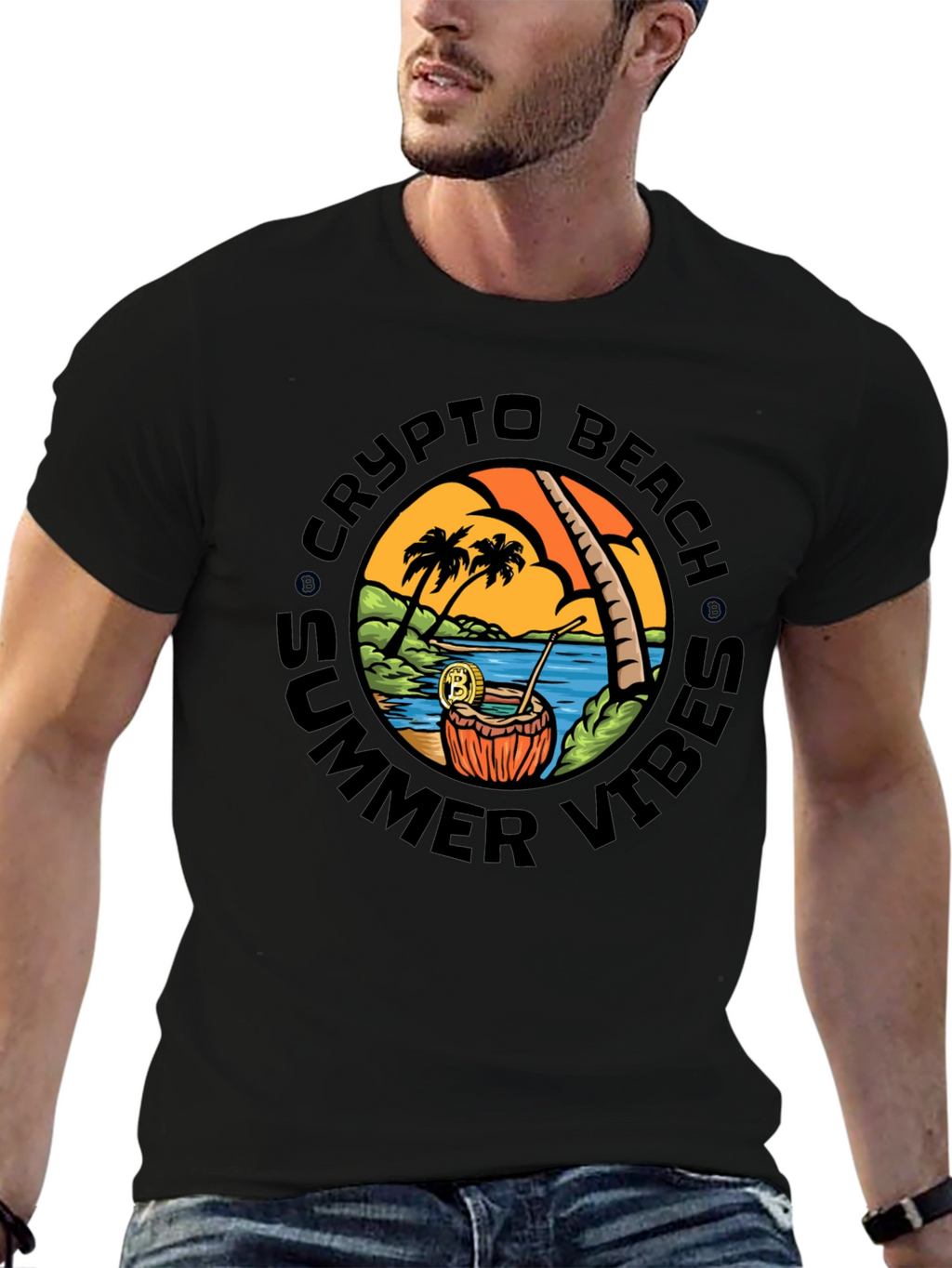 Crypto Beach Summer Vibes T-Shirt