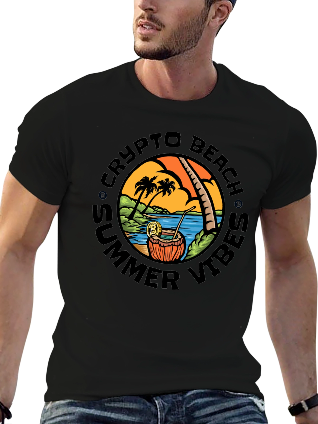 Crypto Beach Summer Vibes T-Shirt