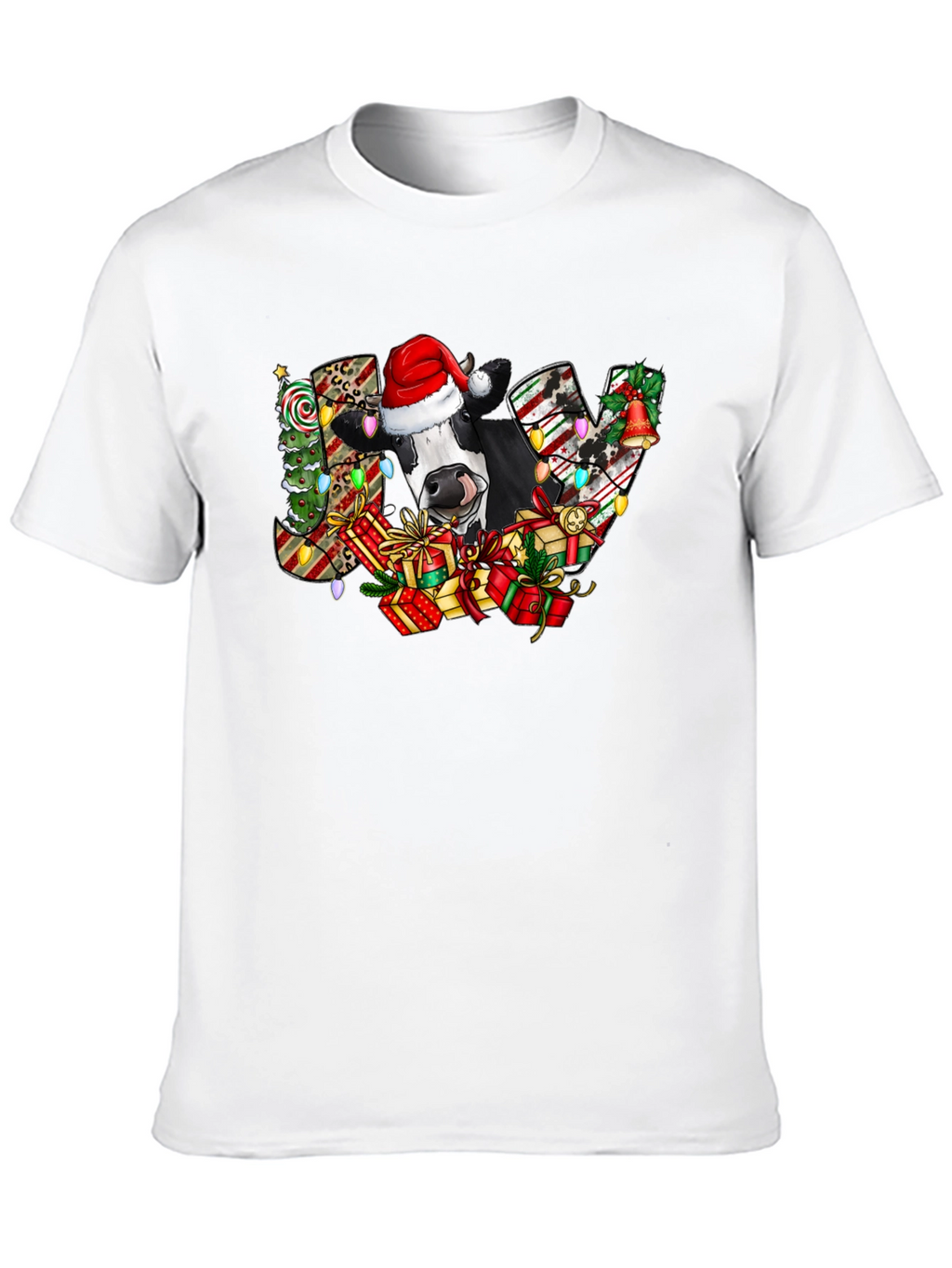 Christmas Cow JOY Graphic Tee