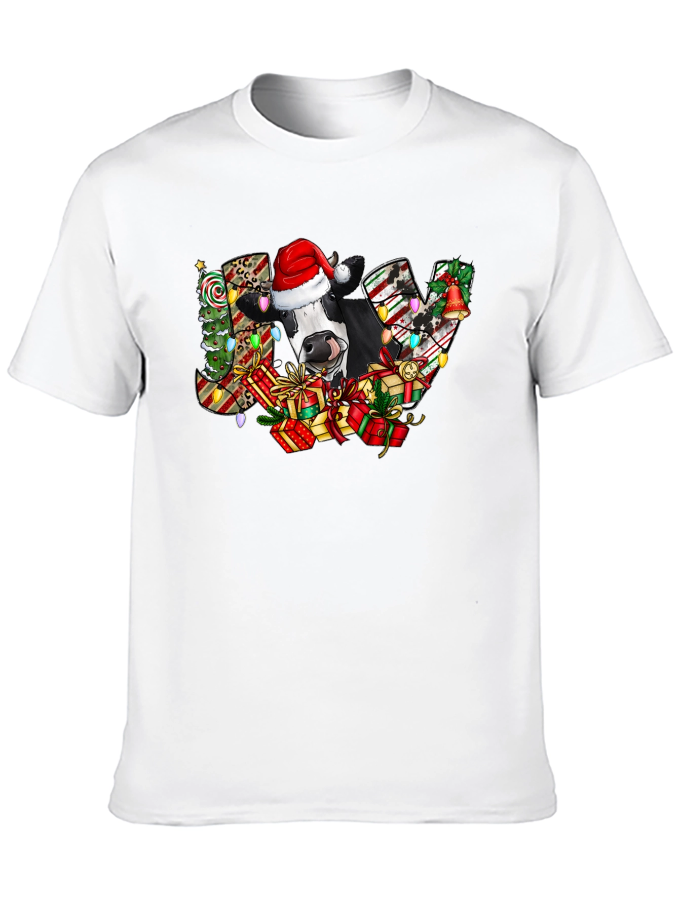 Christmas Cow JOY Graphic Tee