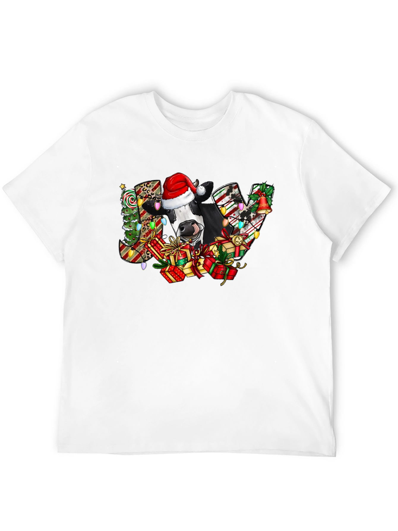 Christmas Cow JOY Graphic Tee