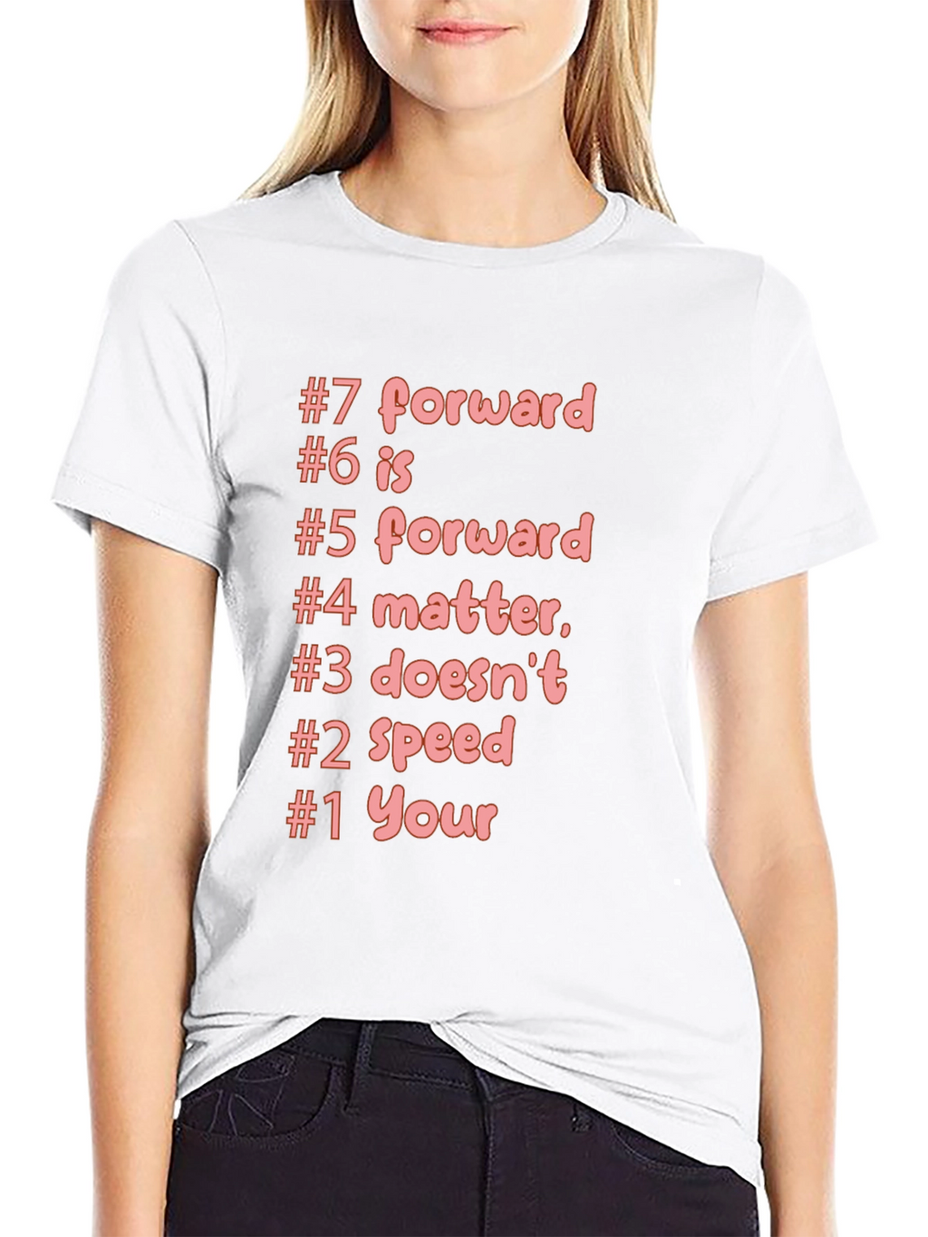 Funny T-Shirt #7 Forward Humorous Black Tee