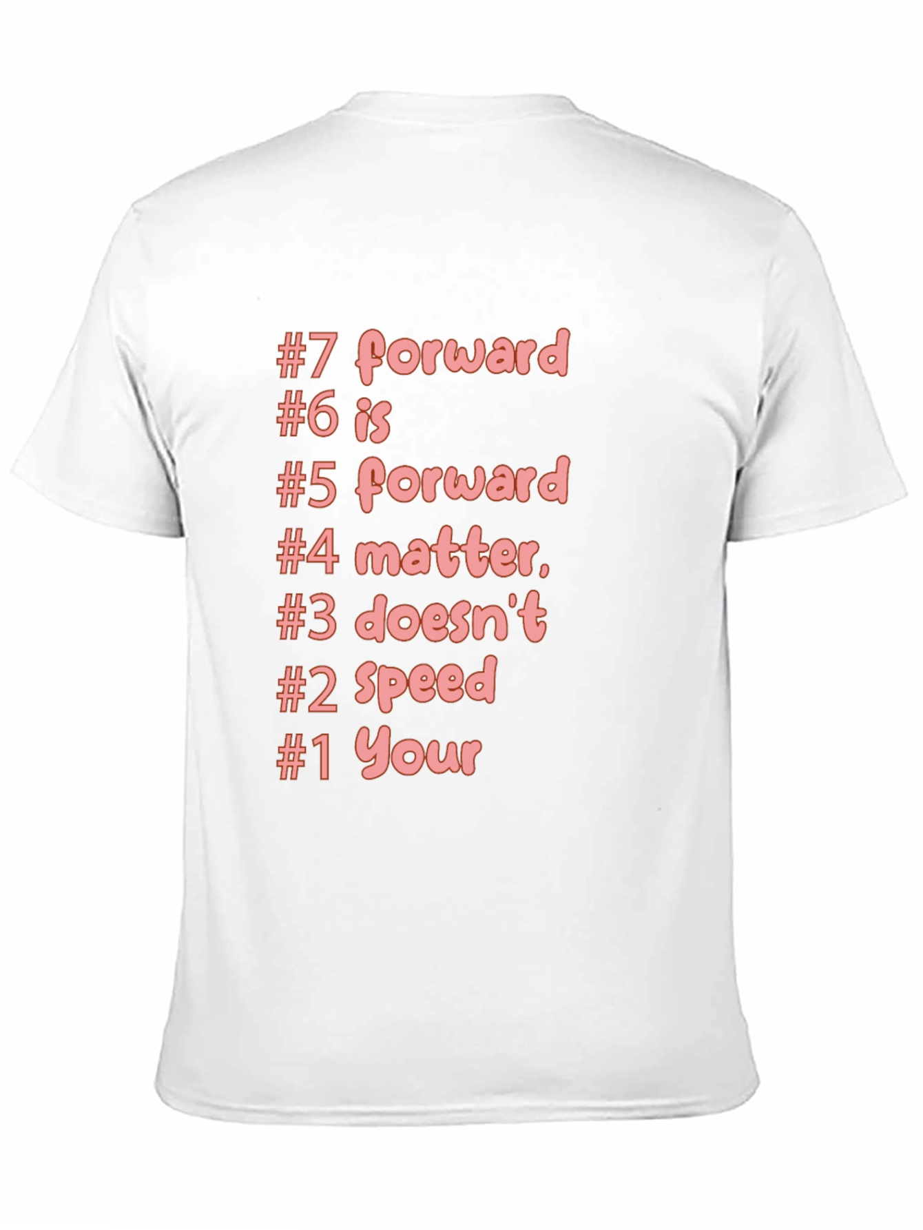 Funny T-Shirt #7 Forward Humorous Black Tee