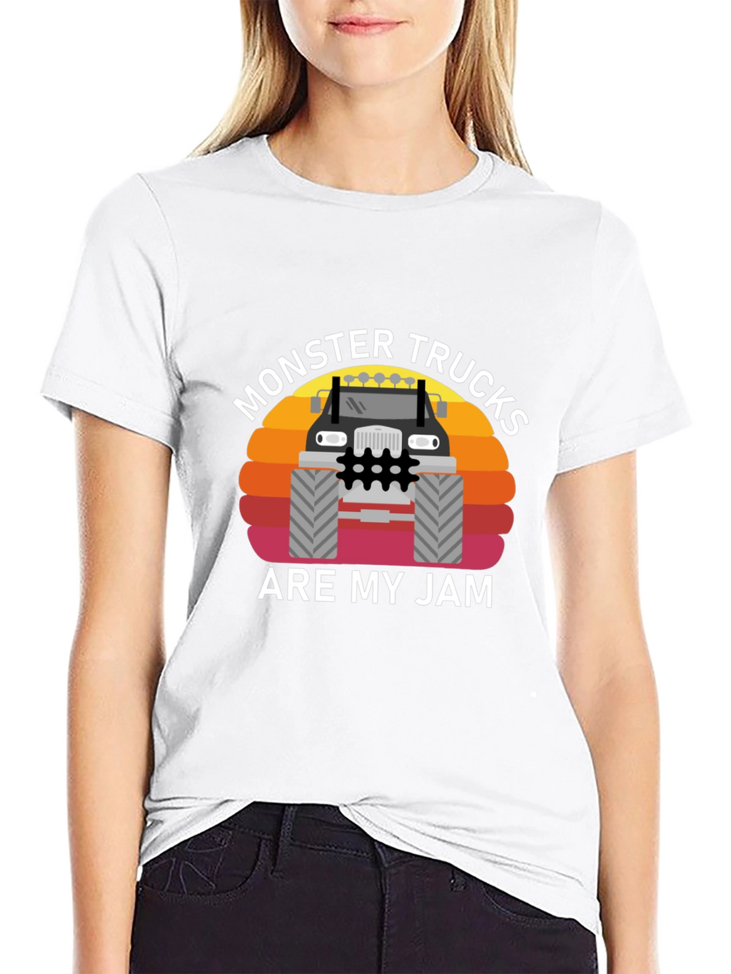 Monster Truck Jam Graphic Tee - Black Cotton T-Shirt