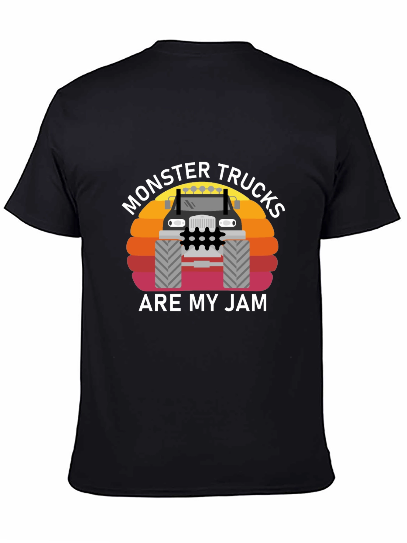 Monster Truck Jam Graphic Tee - Black Cotton T-Shirt