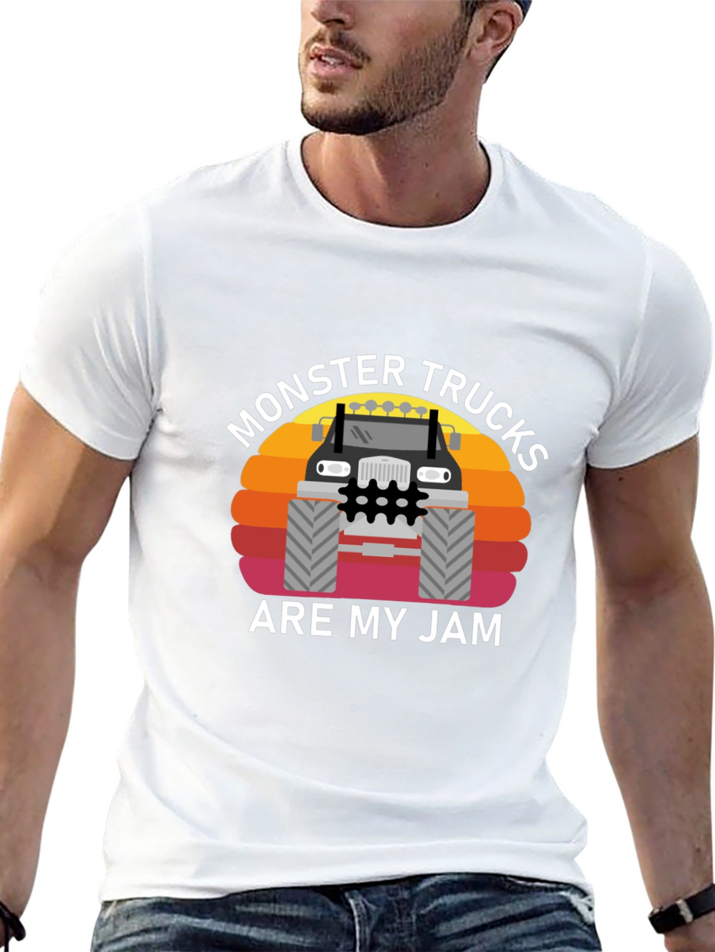 Monster Truck Jam Graphic Tee - Black Cotton T-Shirt