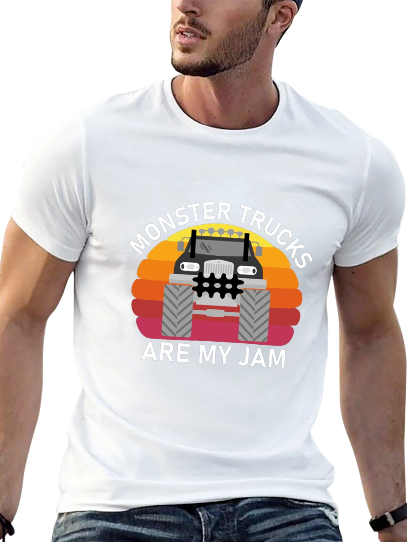 Monster Truck Jam Graphic Tee - Black Cotton T-Shirt