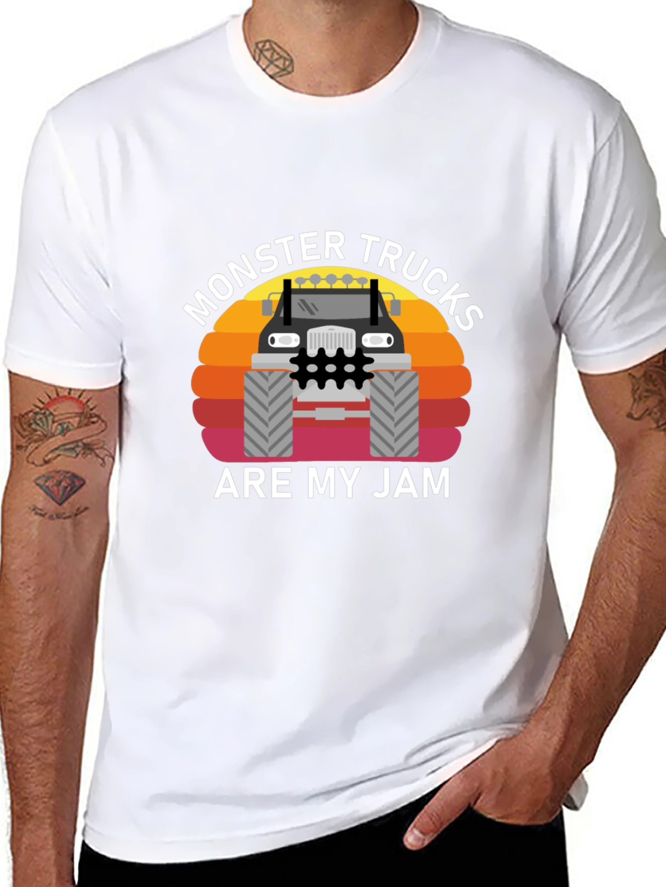 Monster Truck Jam Graphic Tee - Black Cotton T-Shirt