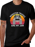 Monster Truck Jam Graphic Tee - Black Cotton T-Shirt