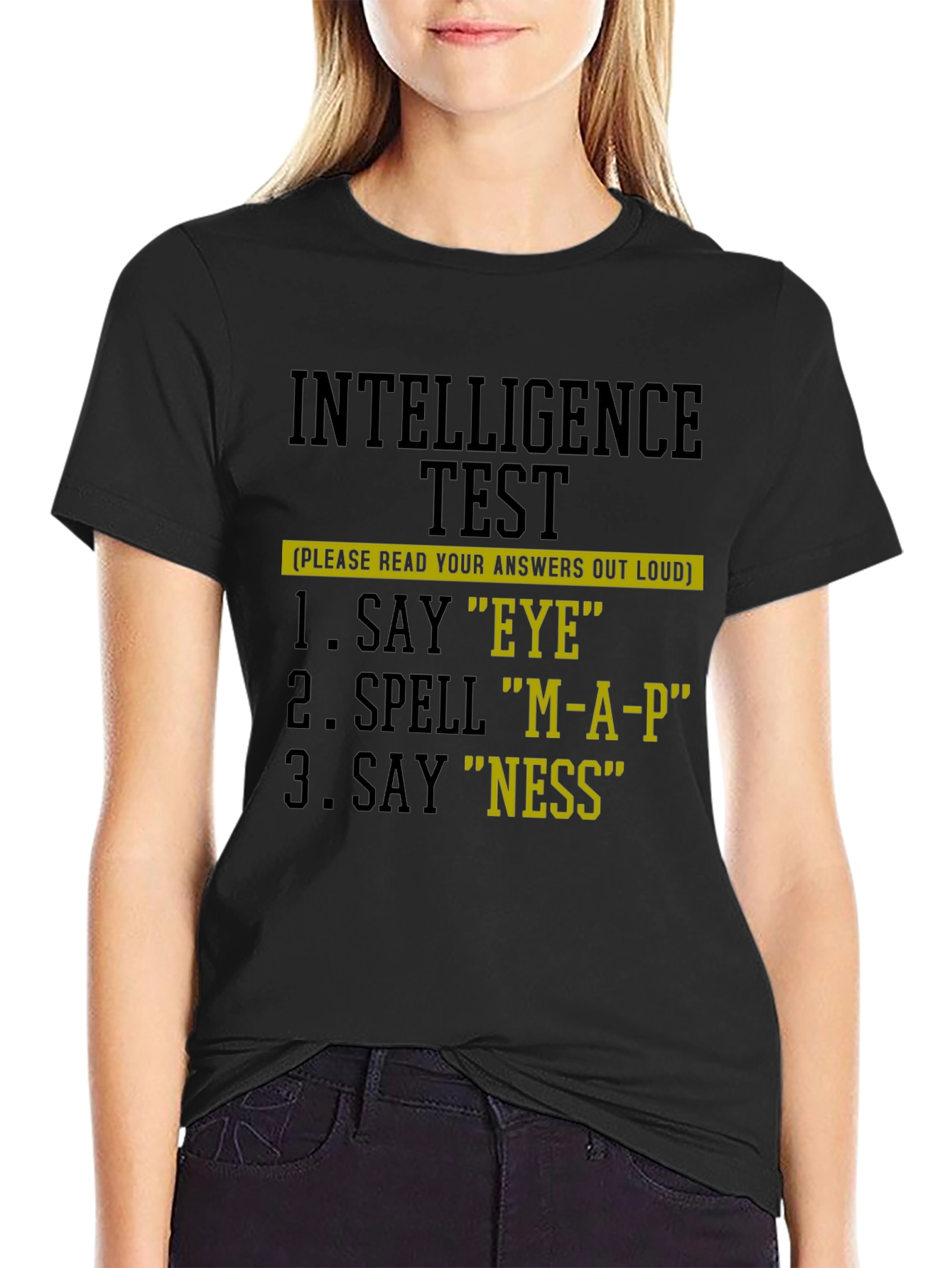 Intelligence Test Funny Graphic T-Shirt