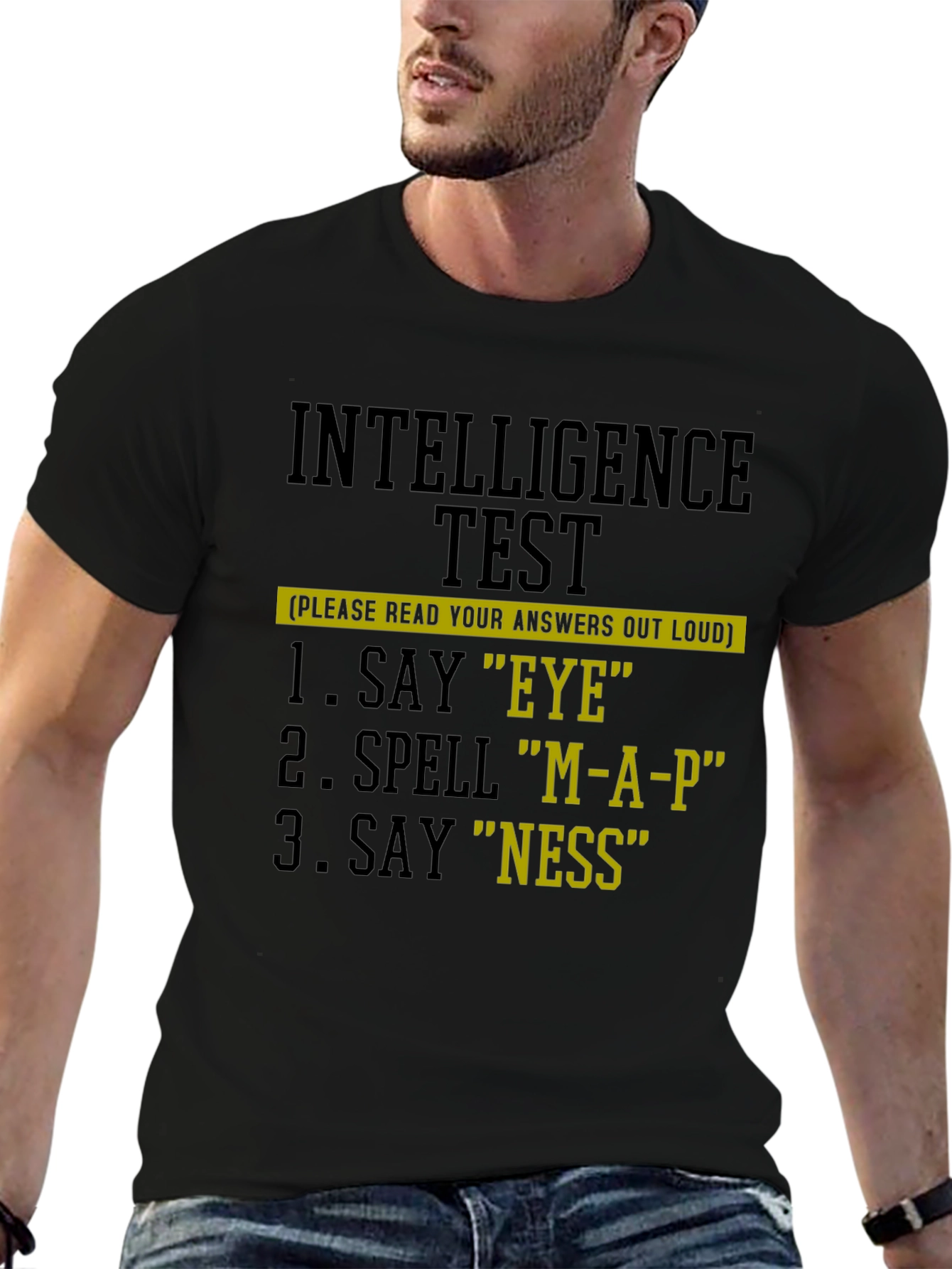 Intelligence Test Funny Graphic T-Shirt