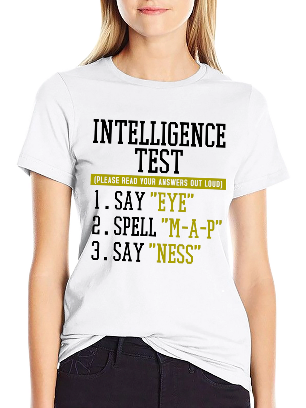 Intelligence Test Funny Graphic T-Shirt