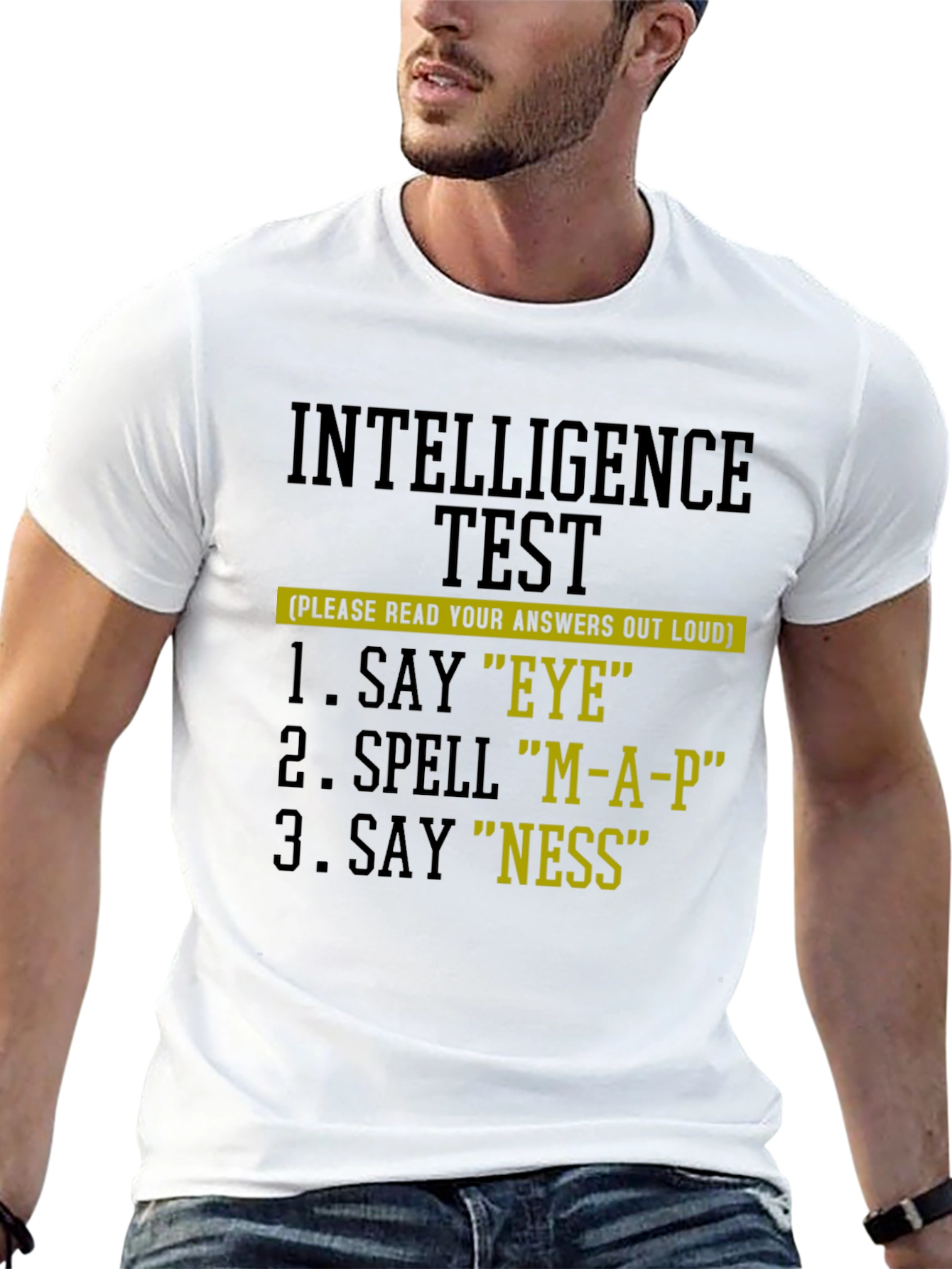 Intelligence Test Funny Graphic T-Shirt