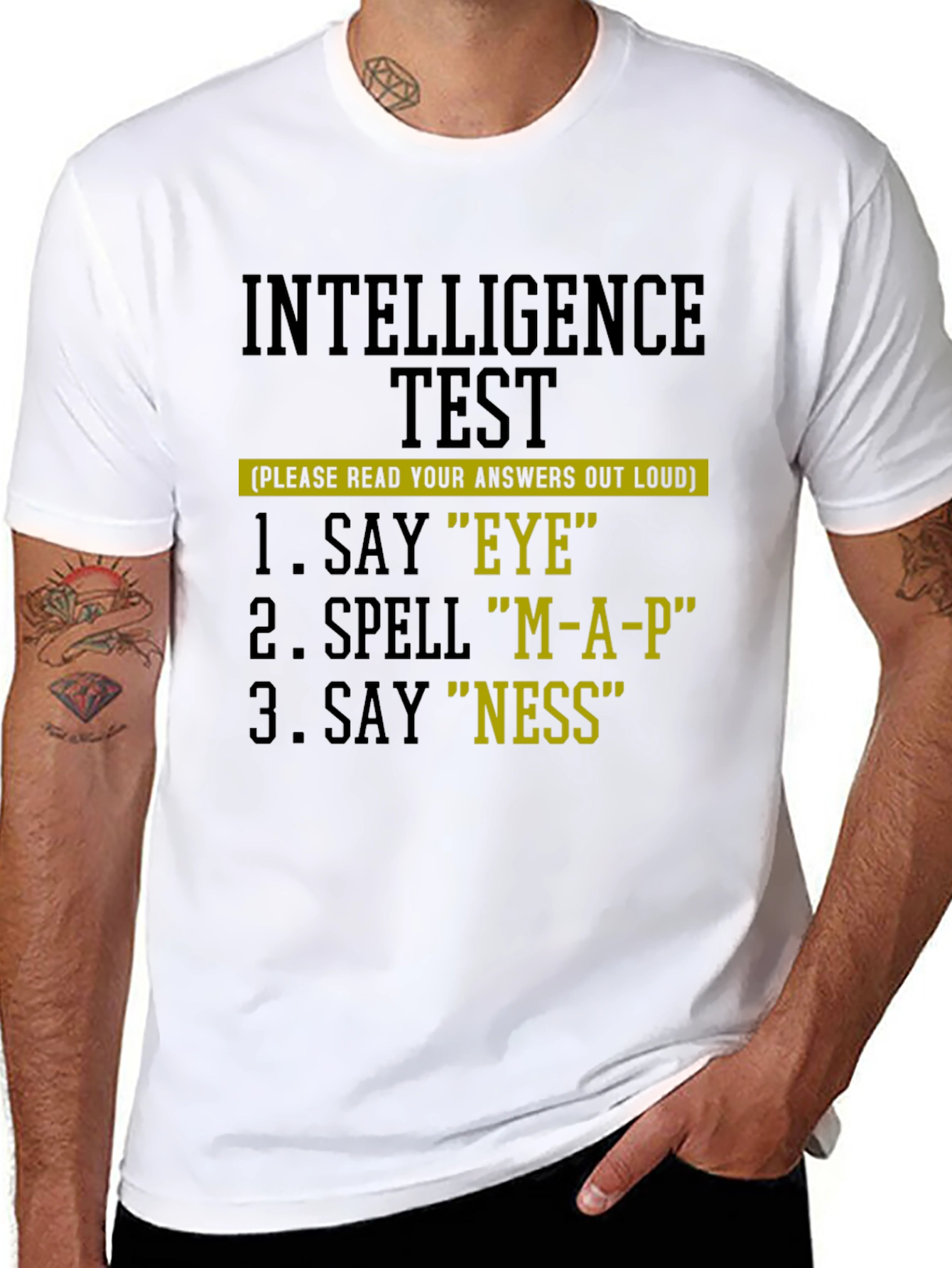 Intelligence Test Funny Graphic T-Shirt