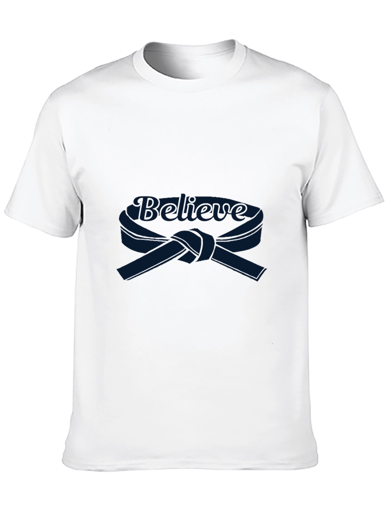 Believe Karate Belt Graphic Black T-Shirt
