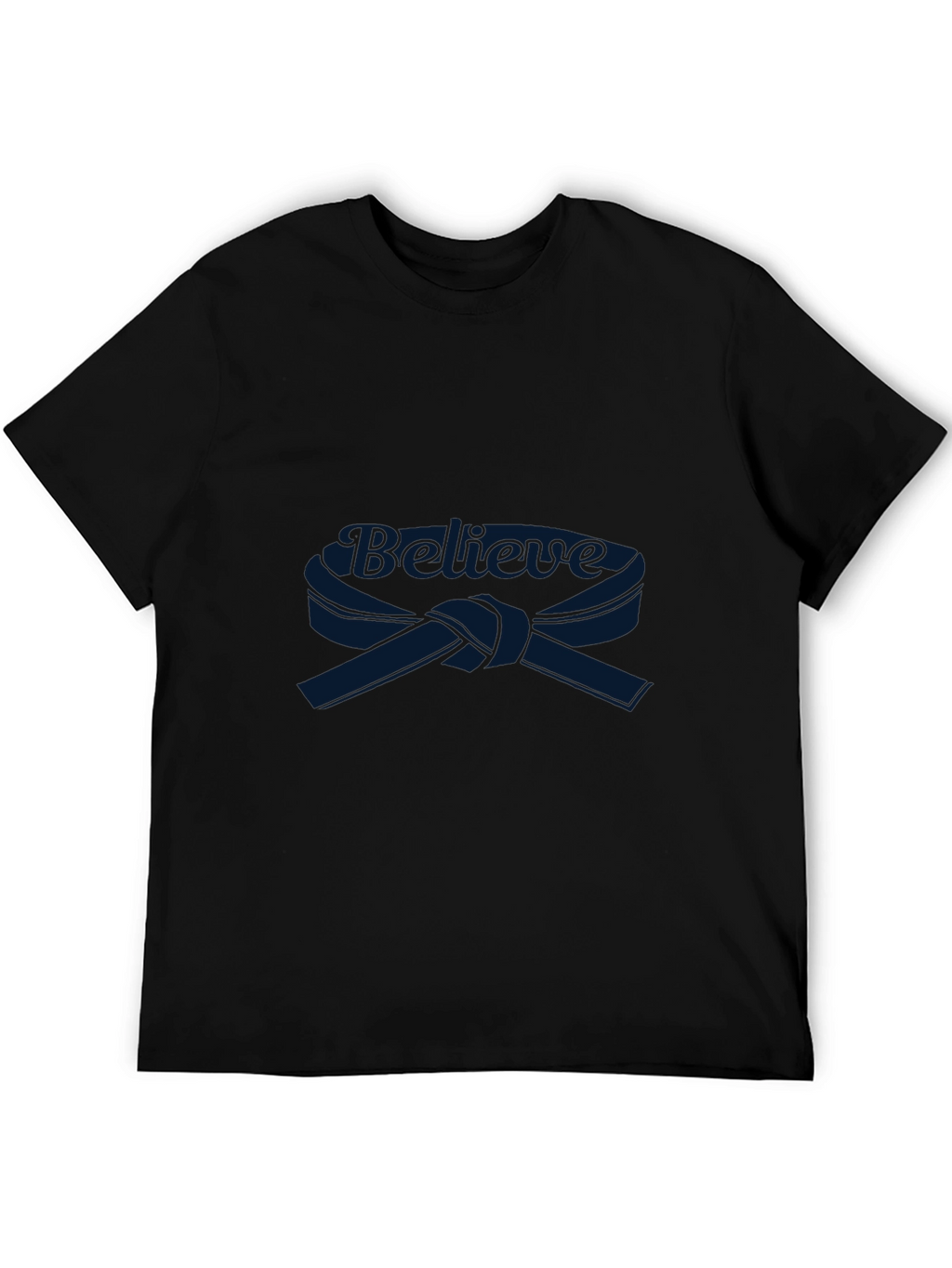 Believe Karate Belt Graphic Black T-Shirt