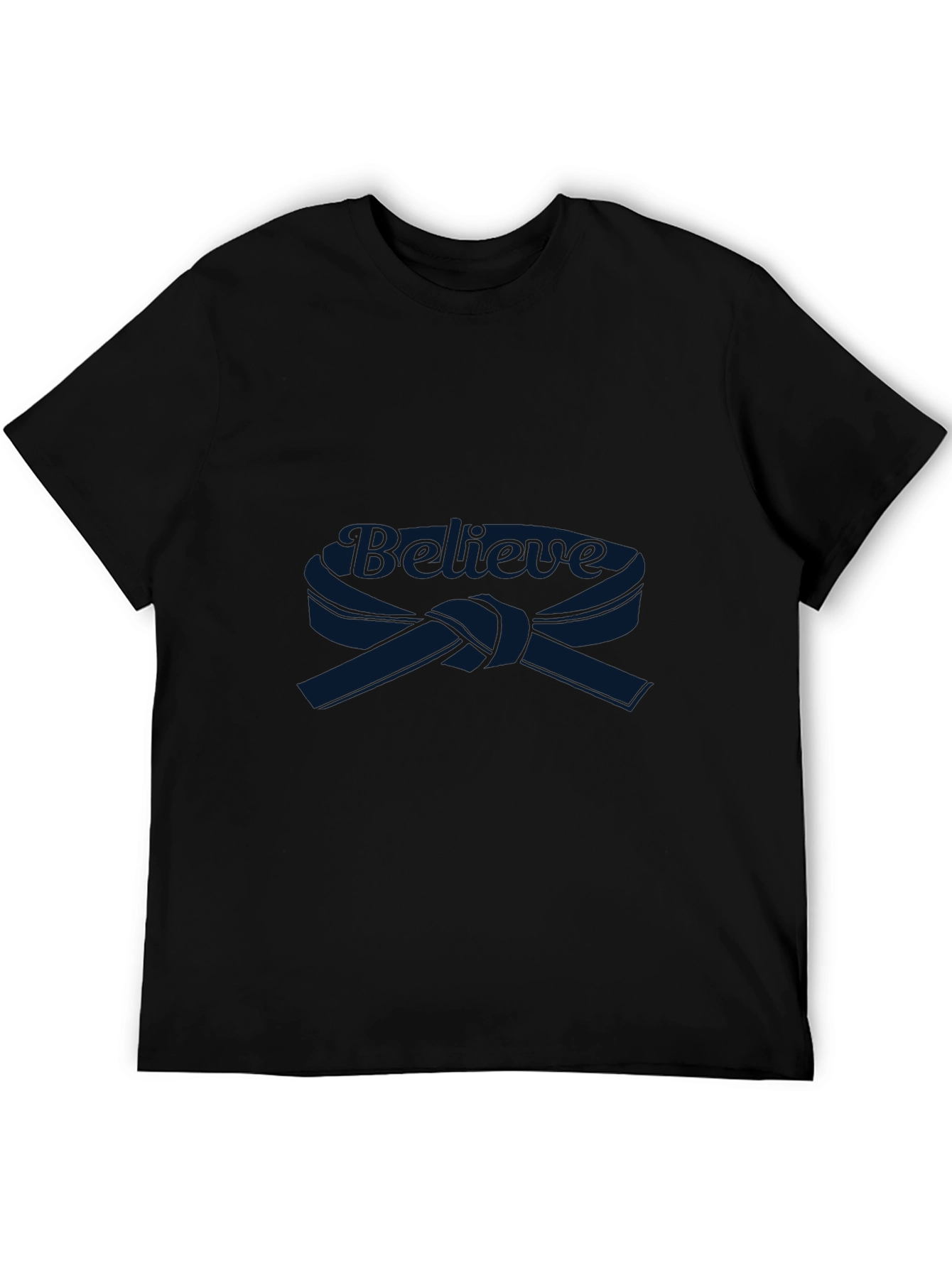 Believe Karate Belt Graphic Black T-Shirt