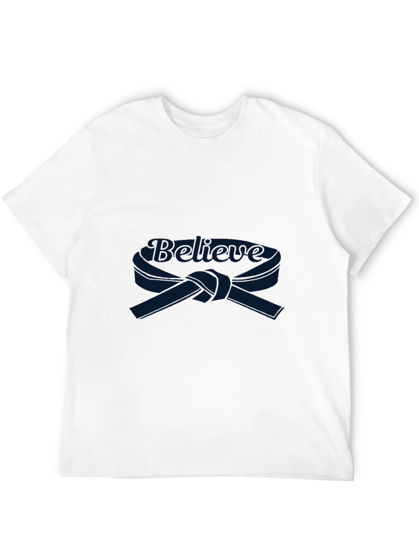 Believe Karate Belt Graphic Black T-Shirt