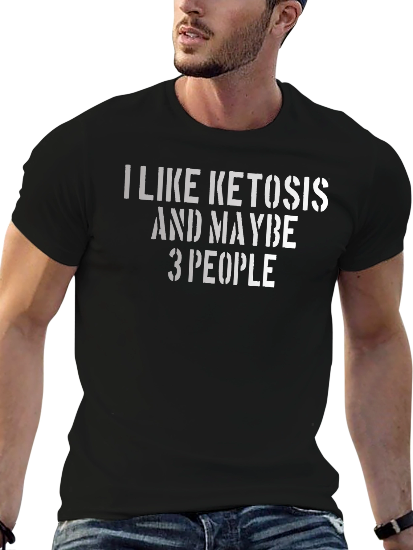 I Like Ketosis & Maybe 3 People Graphic Tee - Black