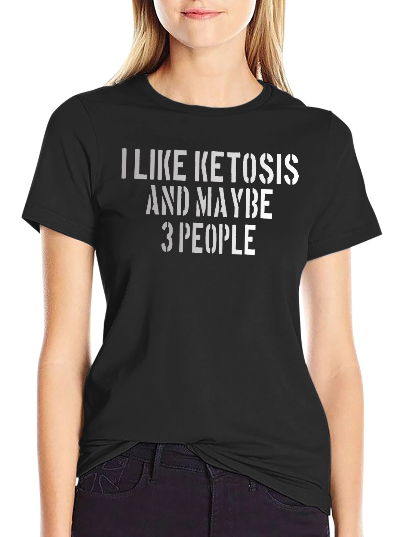 I Like Ketosis & Maybe 3 People Graphic Tee - Black