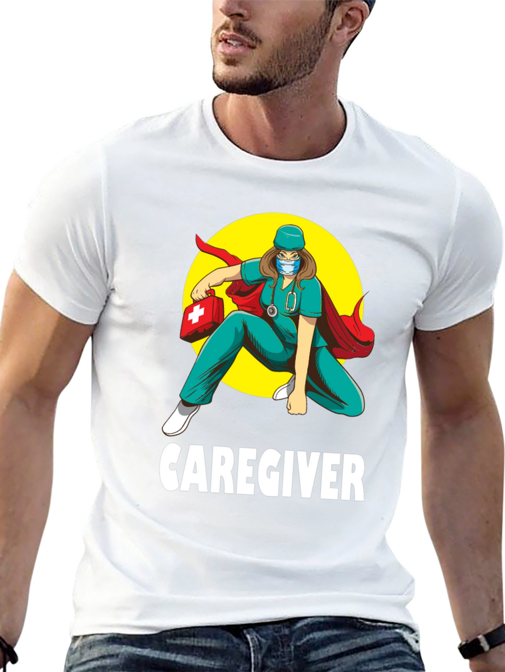 Caregiver Hero T-Shirt - Medical Superhero Tee