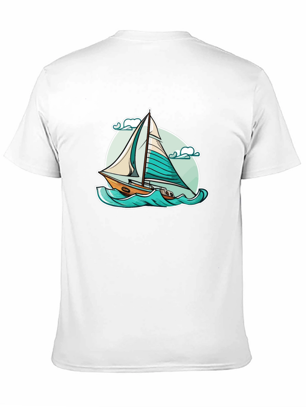Sailboat Graphic T-Shirt - Black