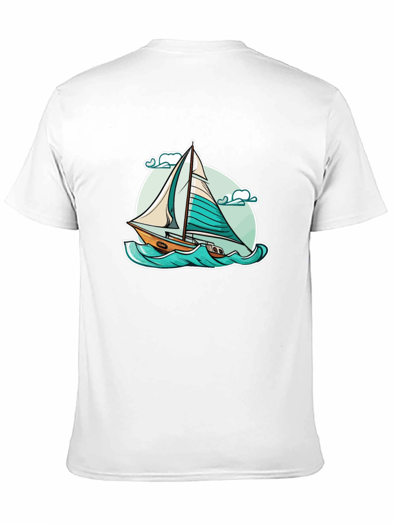 Sailboat Graphic T-Shirt - Black