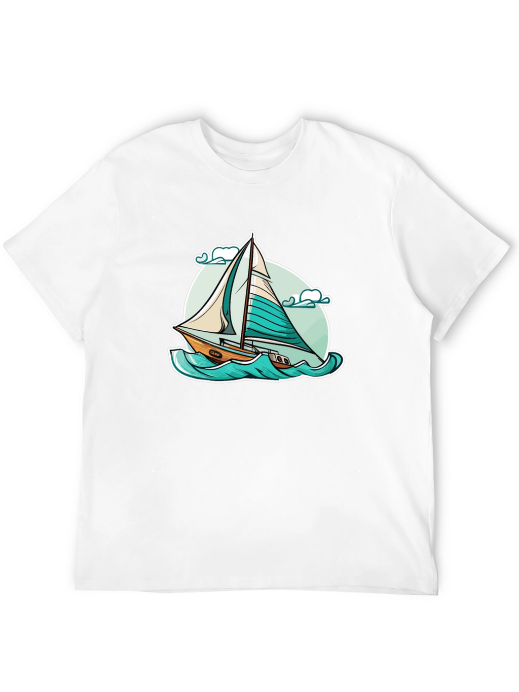 Sailboat Graphic T-Shirt - Black