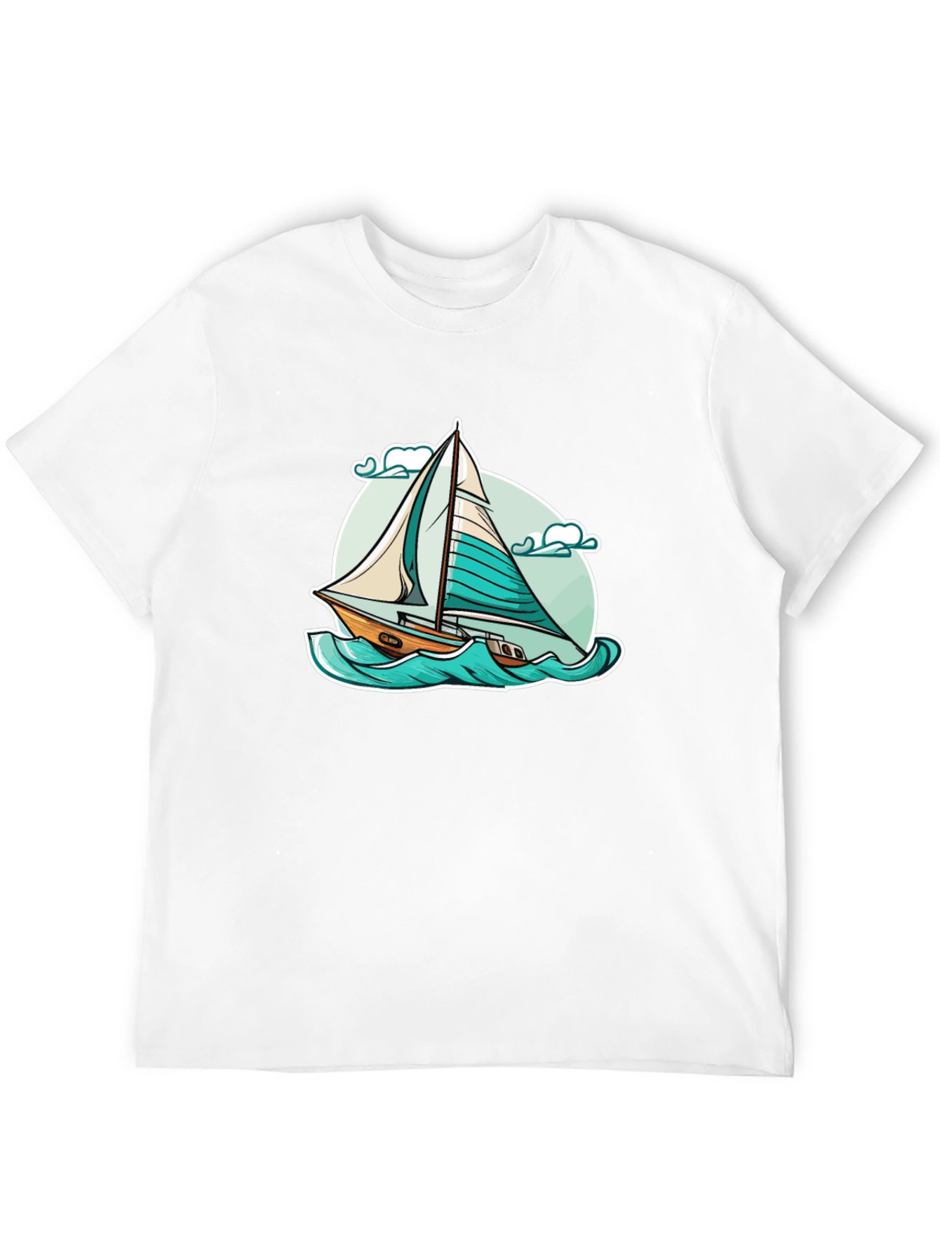 Sailboat Graphic T-Shirt - Black